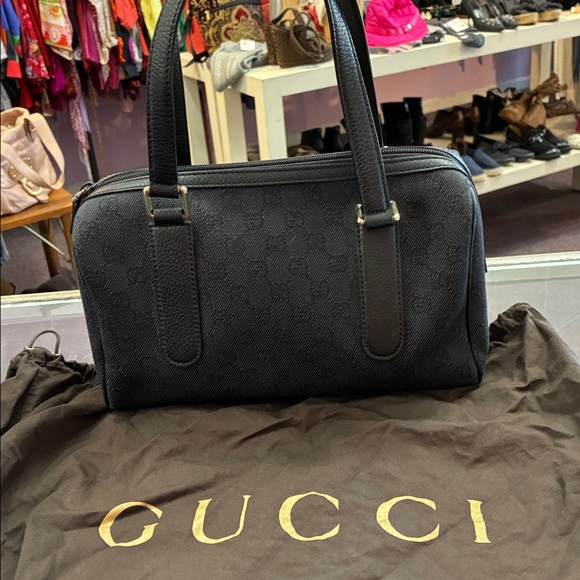 Gucci Black monogram and leather purse - Picture 11 of 12